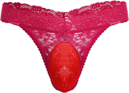 [Born for You] Men's Lace Ruffle Sexy Thong