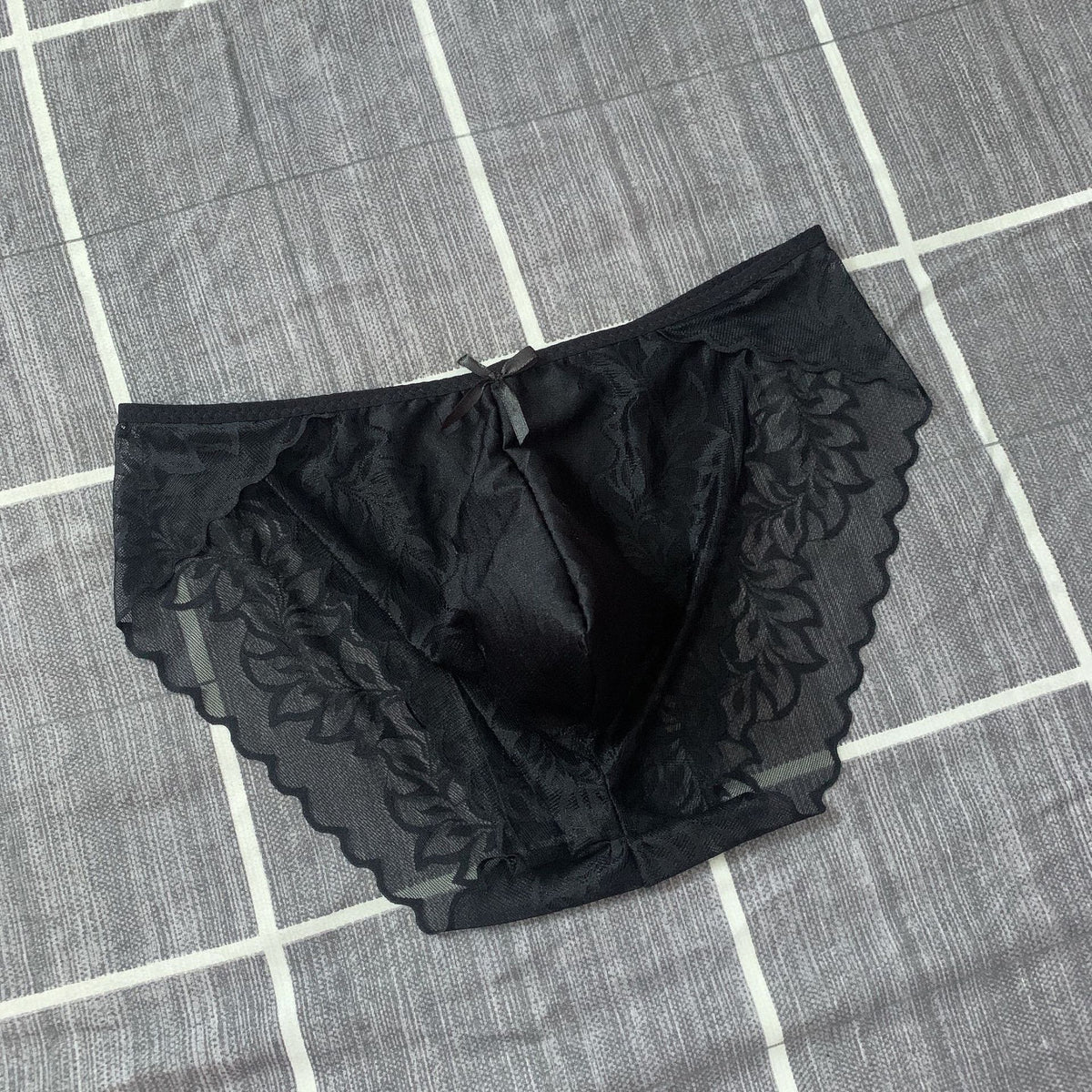 Confident and stylish men's lace underwear