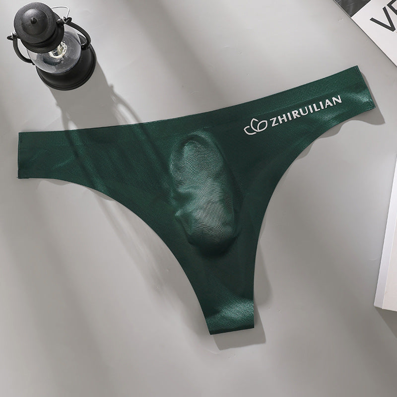 Men's Thong Underwear Breathable Comfort Fabric, Transparent Design