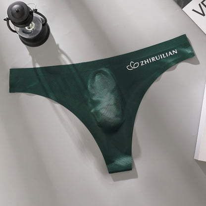 Men's Thong Underwear Breathable Comfort Fabric, Transparent Design