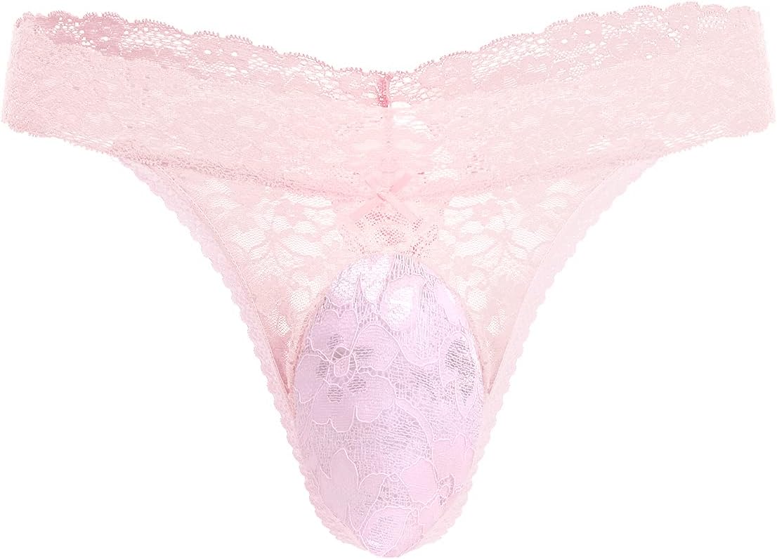 [Born for You] Men's Lace Ruffle Sexy Thong