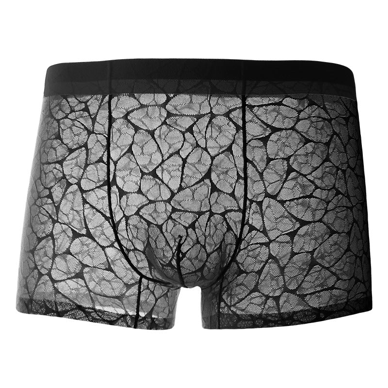 Men’s Breathable Lace Boxer Briefs | Anti-Odor Underwear
