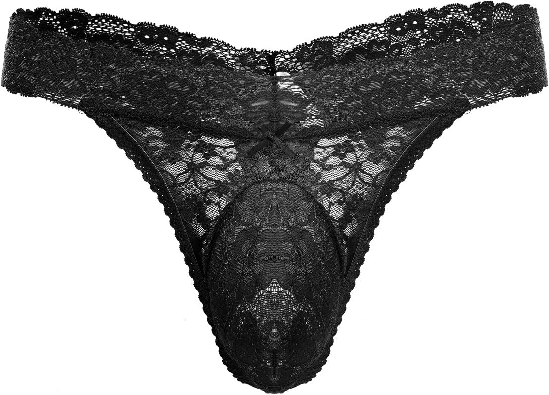 [Born for You] Men's Lace Ruffle Sexy Thong