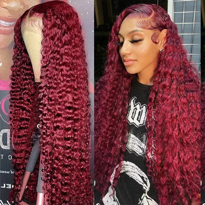 360 Lace Front Wig-10A grade deep wavy lace front wig, 13*4 water wavy lace front wig