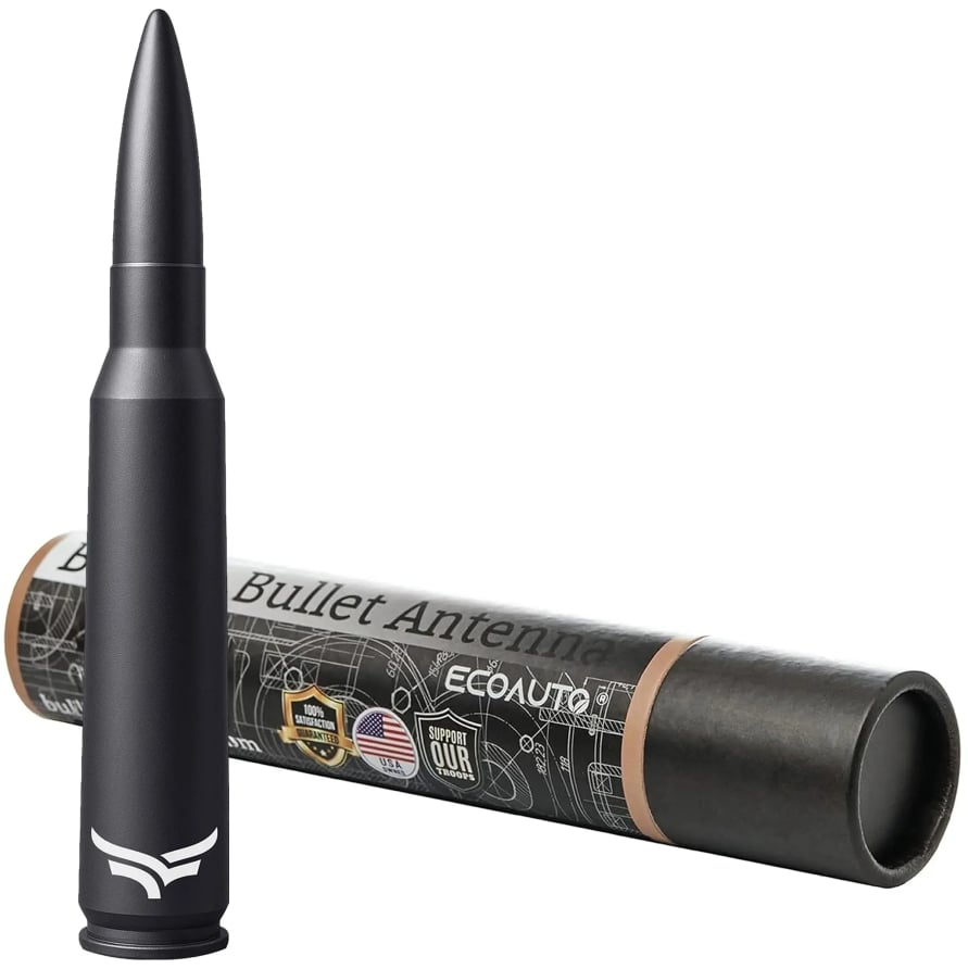 ⚡Hot Sales 49% OFF🔥50 Cal Badass Bullet Antenna for Ford Dodge GMC Chevy & Jeep 2007+ Stand Out Upgrade Your Truck Antenna Anti-Theft Design Military-Grade Quality Auxiliary Audio Inputs