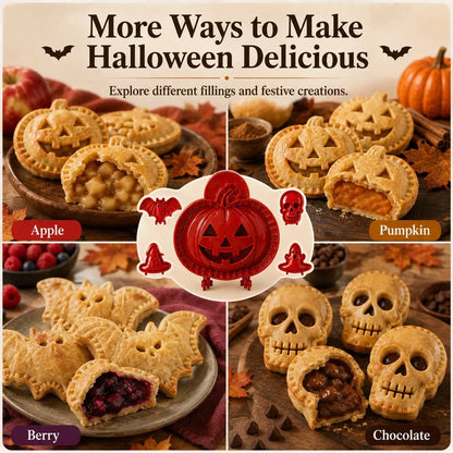 🎃🎄8 Festive Designs • Easy Hand-Press Molds • Perfect for Cookies, Mini Pies & Stuffed Pastries 🥧 Press, Fill & Bake Your Way Through the Holidays 😋
