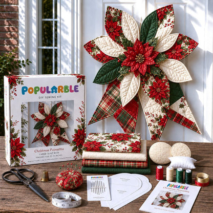 🎁Last Day 50% OFF- Large Patchwork Bow Sewing Kit (Beginner-Friendly)