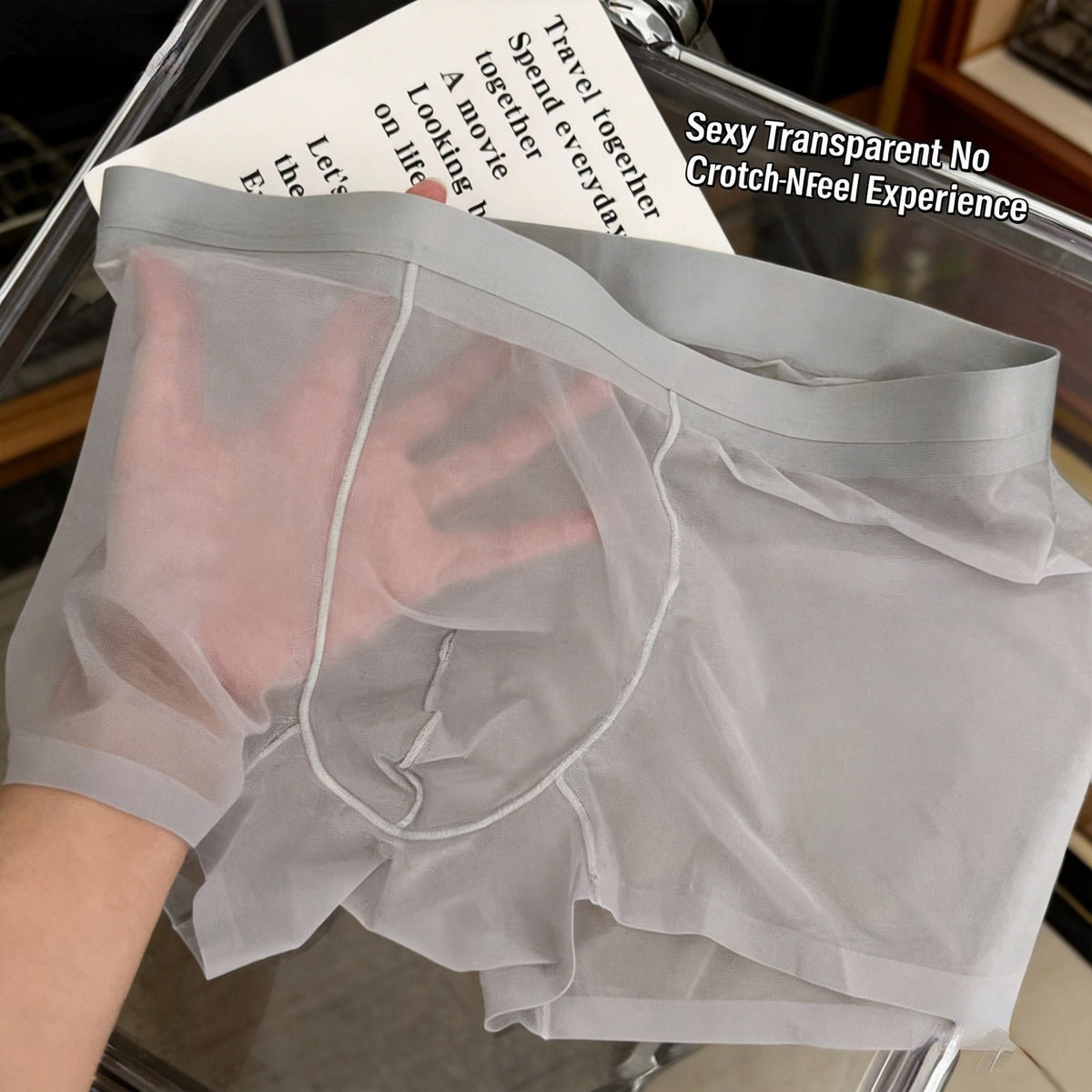 2026 High-End Men's Fashion New Sexy Transparent Underwear