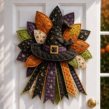 💥 LAST DAY 49% OFF - DIY Quilted Halloween Pumpkin Door Hanger Kit (✨Beginner-Friendly)
