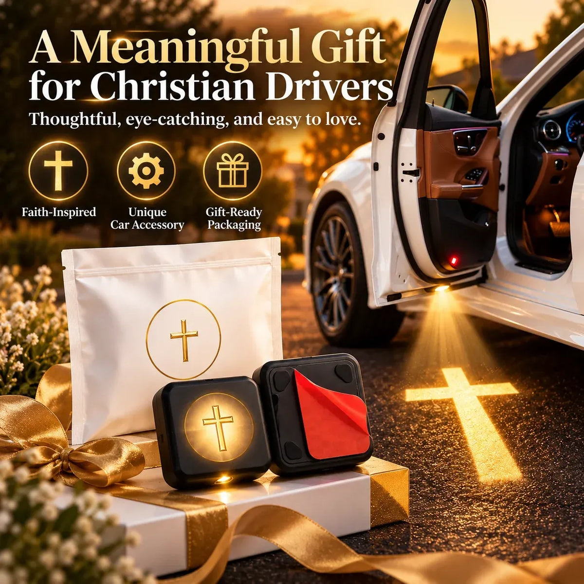 ✨ Faith-Inspired Car Door Welcome Projector Light– Let Your Faith Shine Wherever You Go