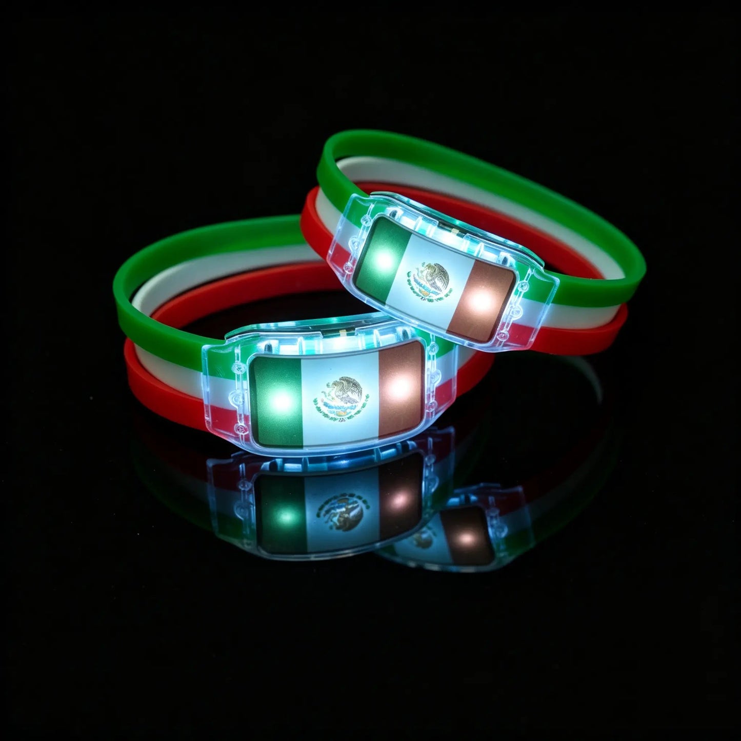⚽✨2PCS LED Light Up National Flag Wristbands - USA