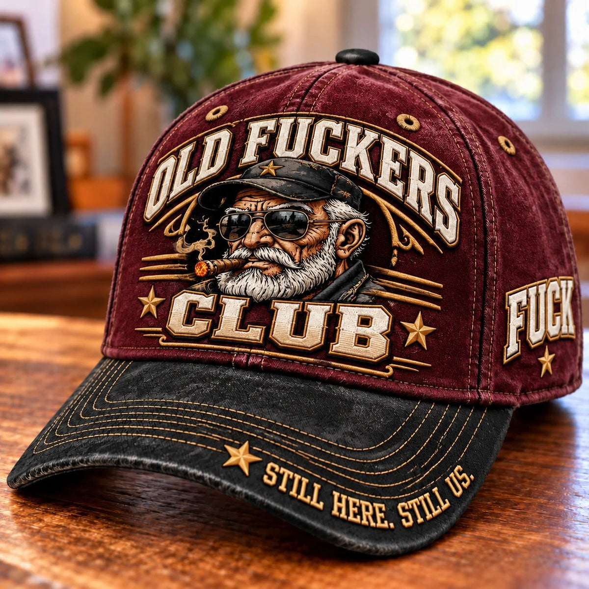 🧢 Old F*ckers Club Vintage Baseball Cap – Funny Gift for Men