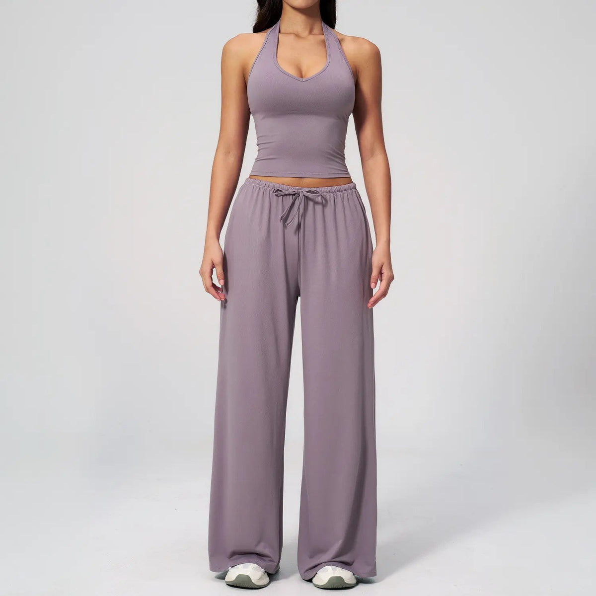 ⚡Hot Sales 49% OFF🔥Women's 2-Piece Athleisure Outfits - Polyester-Silk Fitted Summervibe Sweatsuit
