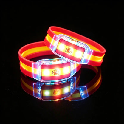 ⚽✨2PCS LED Light Up National Flag Wristbands - USA