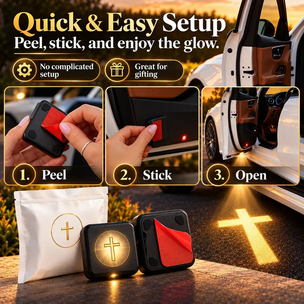 ✨ Faith-Inspired Car Door Welcome Projector Light– Let Your Faith Shine Wherever You Go