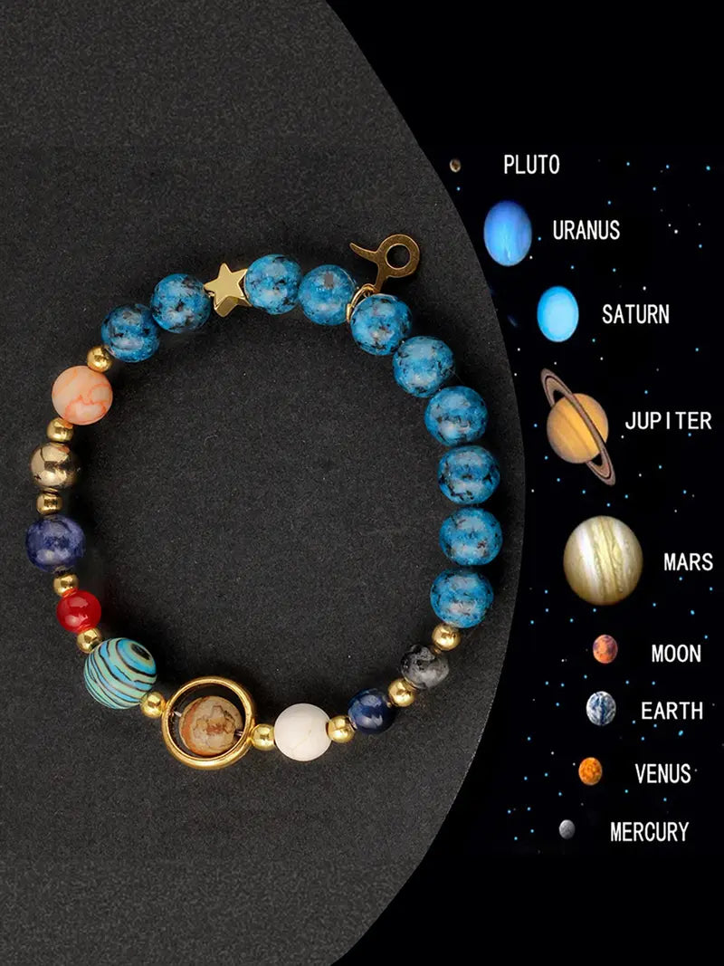 Zodiac Beaded Artificial Crystal Bracelet for Men & Women, Fashion Jewelry Gift Idea