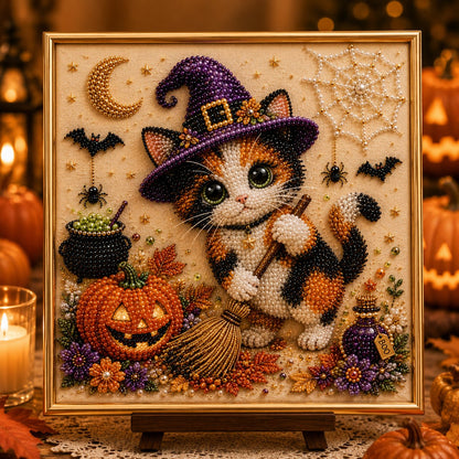 🔥 Last Day 49% OFF - DIY Halloween Cat Pearl Bead Painting Kit 🐈‍⬛🎃 Buy 2 Get Free Shipping📦