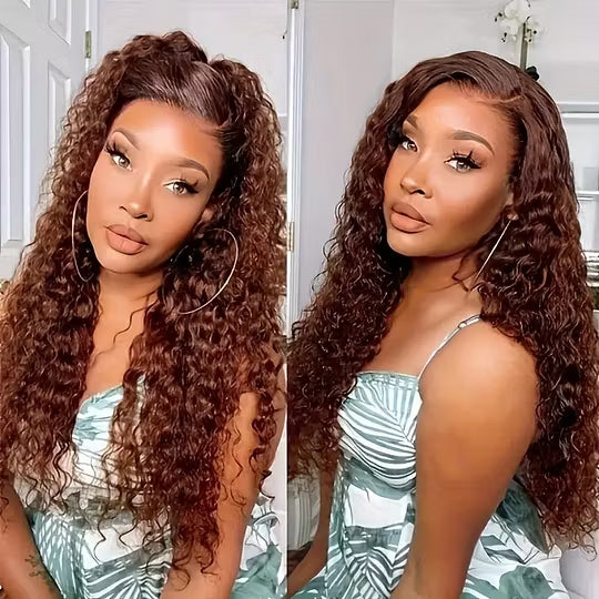 360 Lace Front Wig-10A grade deep wavy lace front wig, 13*4 water wavy lace front wig