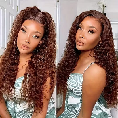 360 Lace Front Wig-10A grade deep wavy lace front wig, 13*4 water wavy lace front wig