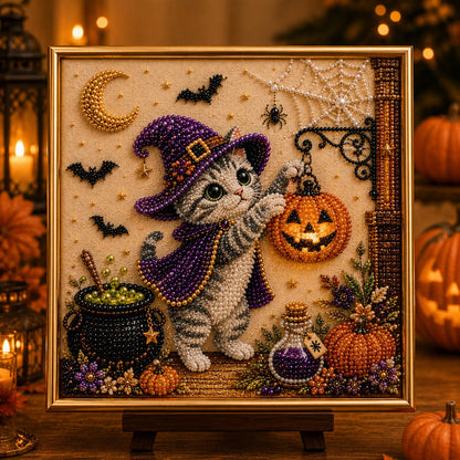 🔥 Last Day 49% OFF - DIY Halloween Cat Pearl Bead Painting Kit 🐈‍⬛🎃 Buy 2 Get Free Shipping📦